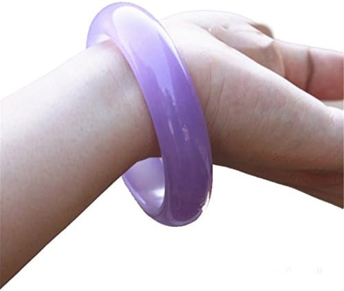 new Handmade Natural purple Jade Gems Heath Bracelet Bangle with Gift Box Packing monther jewelry (Large)