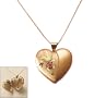 Mothers Day Gift Mom Black Hills Gold 4-photo Heart Locket