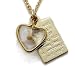 14K Gold Filled Mustard Seed Heart Necklace with Passage Plate on 18" Chain