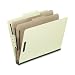 Pendaflex Pressboard Classification Folders, 6 Fasteners, 2 Dividers, Legal Size, Apple Green, 10 Per Box (2257G)