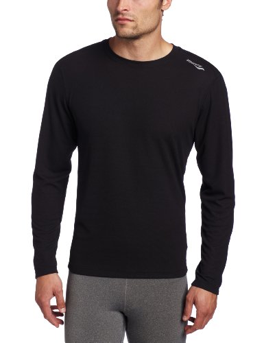 Saucony Men's HydraMAX Long Sleeve, Large, Black