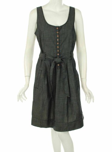 Tommy Hilfiger Dress, Sleeveless Scoop Denim Tie A Line Maui Rinse 10