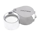 uxcell 拡大鏡　拡大レンズ　涙の形　20X 21mmのレンズ　折り畳み可能な　宝石腕時計　ルーペ
