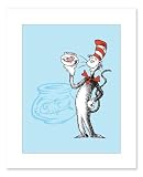 Dr. Seuss Cat in the Hat with Fish Petite Blue Print 5