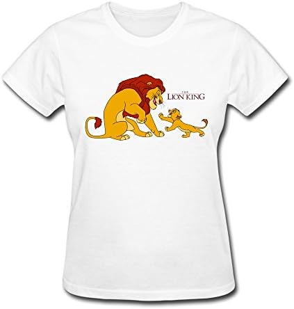 HENGLI Women's O-neck The Lion King T-shirts M White