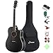 Donner DAG-1CB Black Beginner Acoustic Guitar Full Size, 41