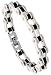 Solid Link Surgical Steel & Rubber Bicycle Chain Bracelet 7/16 in. (11 mm) wide