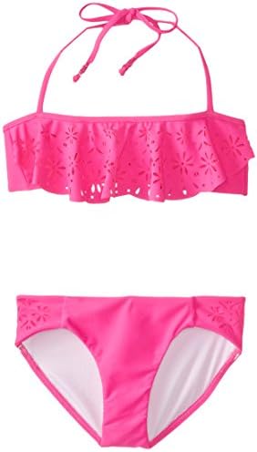 Seafolly Big Girls' Summer Camp Mini Tube Bikini, Hot Pink, 12