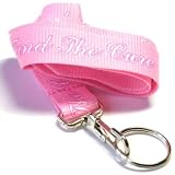 Kitchen & Housewares : Breast Cancer Find the Cure PINK RIBBON Lanyard for keys, mobile, mp3