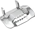 BAND-IT C35399 Galvanized Carbon Steel Ear-Lokt Buckle, 3/8" Width, 100 per Box
