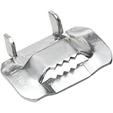 BAND-IT C35399 Galvanized Carbon Steel Ear-Lokt Buckle, 3/8" Width, 100 per Box