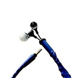 CordCruncher Tangle-Free Adjustable Bass In-Ear Headphones by Mel B, Cobalt Blue