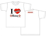 ドラゴンクライシス! アイラブローズ柄 Tシャツ ホワイト サイズ：L