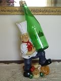 Large Ceramic Chef Wine Bottle Holder