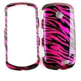 PINK/BLACK ZEBRA CELL PHONE COVER FACEPLATE CASE FOR SAMSUNG SOLSTICE 2 (A817)