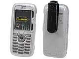 CLEAR TRANSPARENT ProGuard Hard Plastic Rubberized feel Case Cover with Belt Clip for LG Rumor