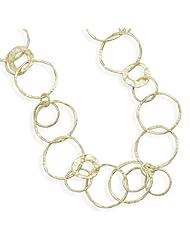 21" 14 Karat Gold Plated Textured Link Necklace
