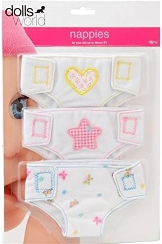 Dolls World Fabric Nappies by Dolls World