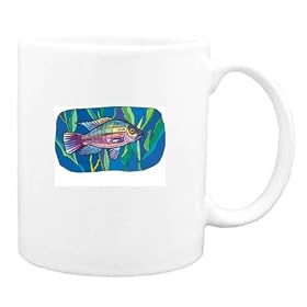 Mug with animal, aquatic, fish by Shopzeus