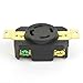 Superior Electric YGP027F Twist Lock Wall Mount Electrical Receptacle 4 Wire, 30 Amps, 125/250V, NEMA L14-30R