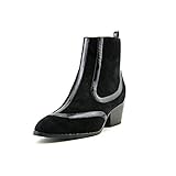 Vivienne Westwood Women's Harlow Boot,Black Suede/Patent Piping,8 M US