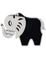 Sterling Silver Elephant Brooch Pin, 2 1/8 inch (54 mm) wide