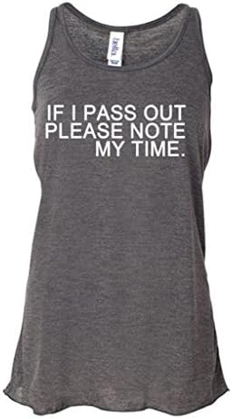 If I Pass Out Please Note My Time Fitness Racerback Grey Tank Top Gym Workout Tank Top