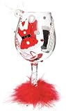 Lolita Love My Wine Glass Christmas Ornament Hot Mama Claus