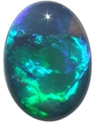 O&G Australia Natural Lightning Ridge Solid Black Opal Gemstone (1.22cttw)