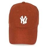 MLB NEW YORK YANKEES RUST POLYESTER HAT CAP ADJ NEW