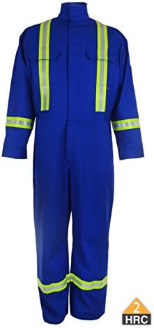 InsultechFR Men's Workman Reflective Coverall Flame Resistant 9oz Indura ROYAL 48REG