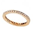 14K Rose Gold Diamond Eternity Wedding Band - Size 6.5 - 0.37 Ct