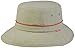 Juniper Taslon UV Bucket Cap with Red Piping, One Size, Khaki with Orange Piping