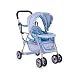 Toy Doll Caboose Tandem Stroller - Blue Dot