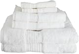 IMAGE OF Kassatex Supima Cotton Towel from our Kassa Soft Collection 6-Piece Solid Towel Set, White
