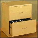 Sauder 2 Drawer Lateral File Cabinet in Natural Finish