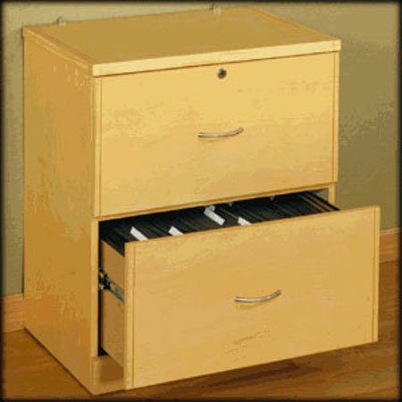 Sauder 2 Drawer Lateral File Cabinet in Natural Finish