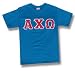 Alpha Chi Omega Turquoise Tee - Fuchsia on White Letters