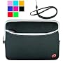 Assorted Color Dual Glove Neoprane Carrying Case for Dell Inspiron Mini 12 (Dell Inspiron 12 Mini Dell Notebook Not Included) + Bonus Wisdom*courage Neckstrap