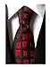 New Classic Checks 100% Silk Men's Tie Business Wedding Necktie, Black and Red, One Size