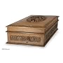 Walnut wood jewelry box, 'Diamond Blossom'