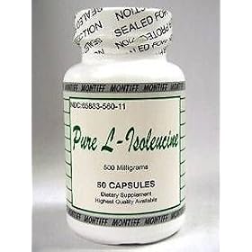 Montiff Pure L-Isoleucine, 500mg - 50 Capsules