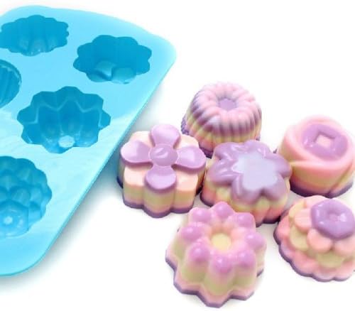 B0139 Christmas Silicone 6 Flowers Cake Mould Cake Cup Mould