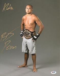 BJ Penn Signed UFC 11x14 Photo COA Picture Autograph B.J w Belt 46 80 84 - PSA/DNA Certified - Autographed UFC Photos
