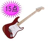 エレキギター 初心者 入門 15点セット ストラトタイプ Photogenic フォトジェニック ST-180M MRD メタリックレッド