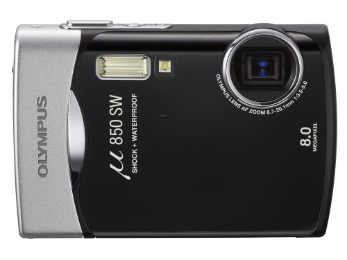 Childrens Toyshop  Electronics : Olympus Mju 850SW Digital Camera - Midnight Black (8.0MP, 3x Digital Zoom), 2.5" LCD