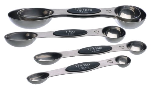 Progressive International Set of 5 Stainless-Steel Magnetic Measuring Spoons