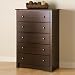 Prepac Fremont 5 Drawer Chest in Espresso Finish