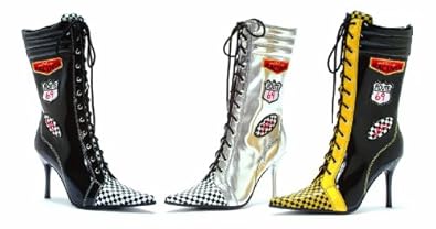 Racer (Black/White) Adult Boots