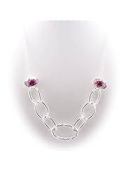 Sterling Silver Twist Ring Oval Large Links Necklace Italy European Charm for Large Hole Beads